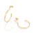 Brinco Rommanel Meia Argola Ouro 18K - Imagem 2