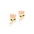 Brinco Rommanel Infantil Flor Tulipa Ouro 18K - Imagem 1