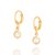 Brinco Rommanel Argola com Zircônias Ouro 18K - Imagem 1