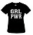 Camiseta baby look feminina Power Girl GRL PWR - Imagem 1