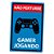 Placa Decorativa 24x16 - GAMER JOGANDO PS - Imagem 1
