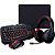 Combo 4 Em 1 Arsenal Headset,Mouse,Mouse Pad,Teclado Preto/Vermelho - Imagem 1