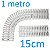 Grelha Plástica Flexível Para Piscinas 15cm 1metro - Imagem 1