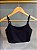 Top Alça Liso Preto - Imagem 1