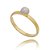 Anel Skinny Ring com bola trabalhada  banho em ouro 18k - Imagem 1