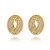 Brinco Classic zircônia em banho ouro 18k - Imagem 1