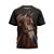 Camiseta Masculina Country Cowboy Cavalo Marrom - Imagem 1