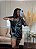 Pijama Americano Cetim Ava - Preto detalhes Branco - Imagem 3
