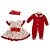 Conjunto de Roupa Vermelho Florido - Bebê Reborn - Imagem 1