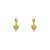 Brinco de Argola com Flor Ouro 18k - Imagem 1
