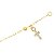 Pulseira de Bolinha de Ouro 18k com Cruz Baby - Imagem 4