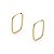 Brinco Argola Retangular P de Ouro 18K - Imagem 3