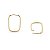 Brinco Argola Retangular P de Ouro 18K - Imagem 1