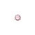 Pingente Ouro 18K Ponto de Luz em Zircônia Rosa de 5mm - Imagem 1