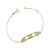 Pulseira Chapinha Trabalhada em Ouro 18k Unisex - Imagem 1