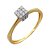 Anel Chuveiro com Diamantes Ouro 18k - Imagem 1