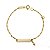 Pulseira Infantil Chapinha com Figa em Ouro 18K - Imagem 1