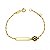 Pulseira Infantil de Chapinha com Bolinha Esmaltada em Ouro 18K - Imagem 1