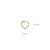 Brinco Argola Coração com Zircônias Pequeno Ouro 18k - Imagem 2