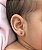 Brinco Ouro 18k Florzinha com Pedras Baby - Imagem 2