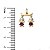 Pingente Canga com Filhas Zircônia Rosa/Avermelhado Ouro 18k - Imagem 3