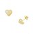 Brinco de Ouro 18K Infantil Coração com Diamante - Imagem 1