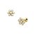 Brinco Infantil Flor Margarida Ouro 18K - Imagem 2