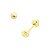 Brinco Infantil Diamantado 3 mm de Ouro 18K - Imagem 1