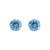 Brinco de Ouro 18K com Pedra Azul de Zircônia 4 mm - Imagem 1