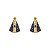 Brinco Nossa Senhora Aparecida Ouro 18K Zircônias Azuis - Imagem 1