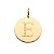 Pingente Ouro 18k Placa Redonda Personalizada Inicial - Imagem 8
