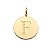 Pingente Ouro 18k Placa Redonda Personalizada Inicial - Imagem 9