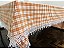 Toalha mesa retangular xadrez com renda 300 x 160 cm - Imagem 1