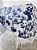 Toalha  de mesa redonda floral azul e branco - Imagem 3