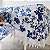 Toalha  de mesa redonda floral azul e branco - Imagem 5