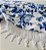 Toalha  de mesa redonda floral azul e branco - Imagem 6