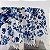 Toalha  de mesa redonda floral azul e branco - Imagem 2