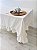 Toalha de mesa linho branco com babados - Imagem 1