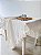Toalha de mesa linho branco com babados - Imagem 3