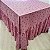 Toalha de mesa cor de Rosa com babado - Imagem 4