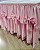toalha mesa festa cor de rosa saia de mesa 200 x 70 x 74 cm - Imagem 3