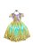 Vestido verde realeza Ariel luxo festa aniversario infantil - Imagem 1