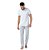 Pijama White & Melange Stripes Cinza - Imagem 1