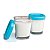 Kit 4 Potes de Vidro para Armazenar Leite Materno Azul - 150ml - Clingo - Imagem 2