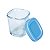 Kit 4 Potes de Vidro para Armazenar Leite Materno Azul - 150ml - Clingo - Imagem 3