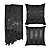 Kit Manta e Capas de Almofada em Tecido Jacquard Tradicional Preto - Imagem 2