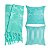 Kit Manta e Capas de Almofada em Tecido Jacquard Tradicional Azul Tiffany - Imagem 2