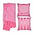 Kit Manta e Capas de Almofada em Tecido Jacquard Tradicional Rosa Chiclete - Imagem 2