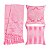Kit Manta e Capas de Almofada em Tecido Jacquard Tradicional Rosa Bebê - Imagem 2