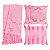 Kit Manta e Capas de Almofada em Tecido Jacquard Tradicional Rosa Bebê - Imagem 1